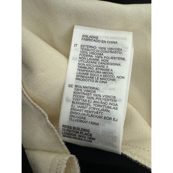 New ~ REISS ~ Skyler Colourblock Mini Dress 6 100% VISCOSE , POCKETS - Picture 6 of 10